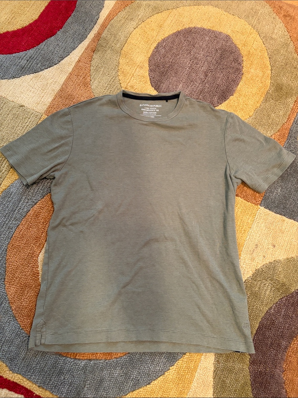 Banana Republic Men’s Short-Sleeve Crew Tee - Olive Green, Sz S